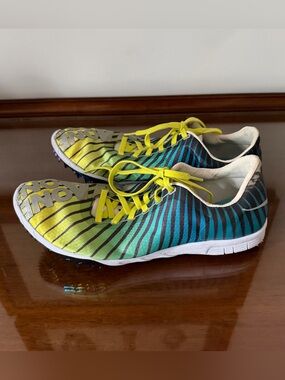 HOKA ONE ONE Speed Evo R Rio Track Spikes Men’s 10.5 Green Yellow Racing Shoes